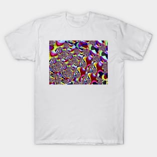 Multicoloured Abstract Fractal Design T-Shirt